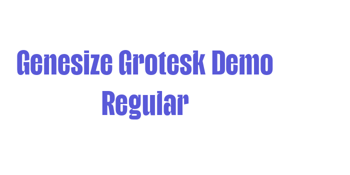 Genesize Grotesk Demo Regular Font Download