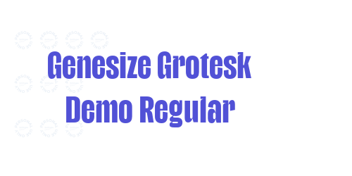 Genesize Grotesk Demo Regular-font-download