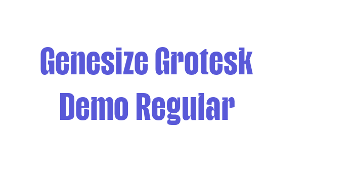 Genesize Grotesk Demo Regular Font