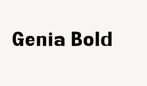 Genia Bold Font