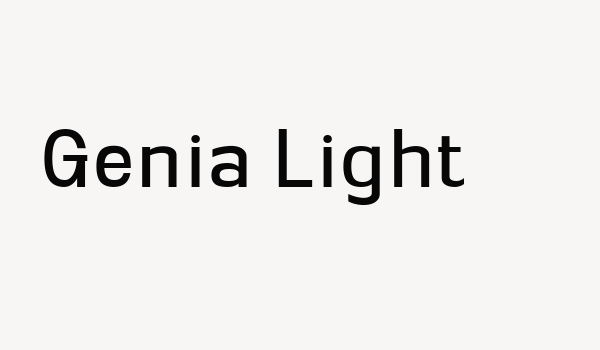 Genia Light Font