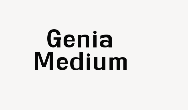 Genia Medium Font