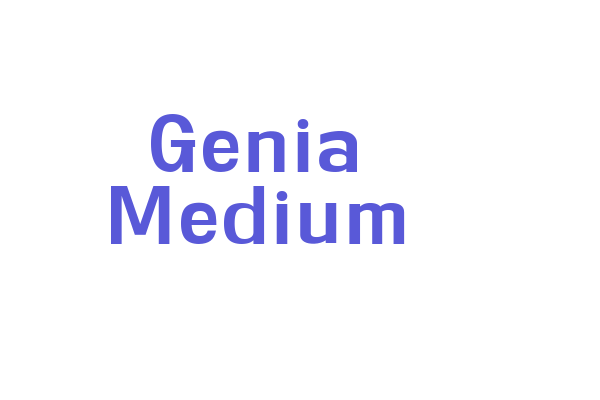 Genia Medium Font