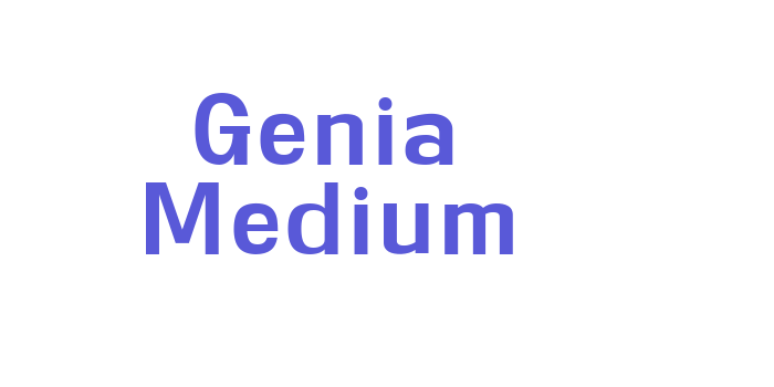 Genia Medium Font Download