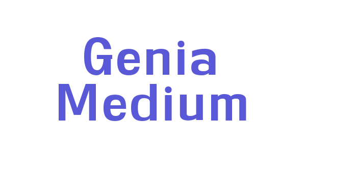 Genia Medium Font