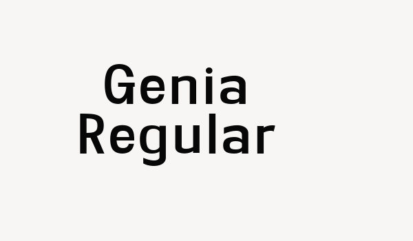 Genia Regular Font