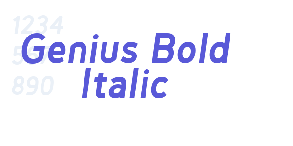 Genius Bold Italic font free