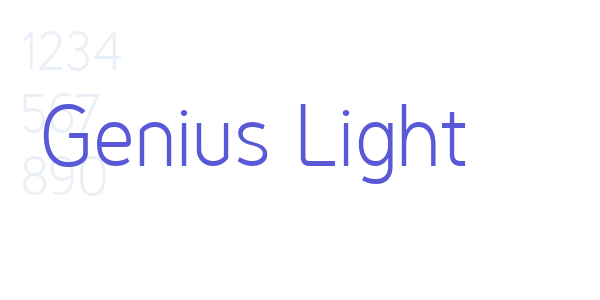 Genius Light font free