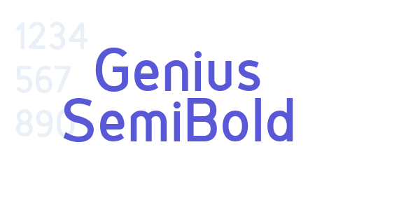 Genius SemiBold font free