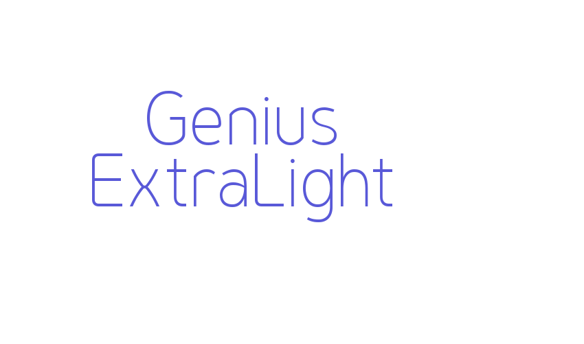 Genius ExtraLight Font