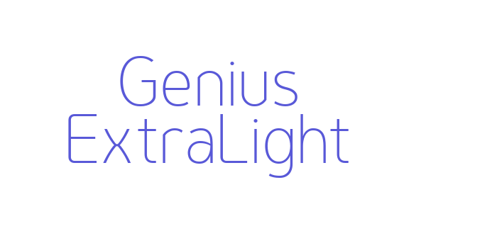 Genius ExtraLight Font Download