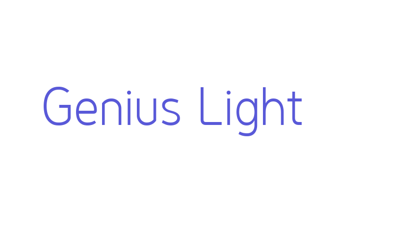 Genius Light Font