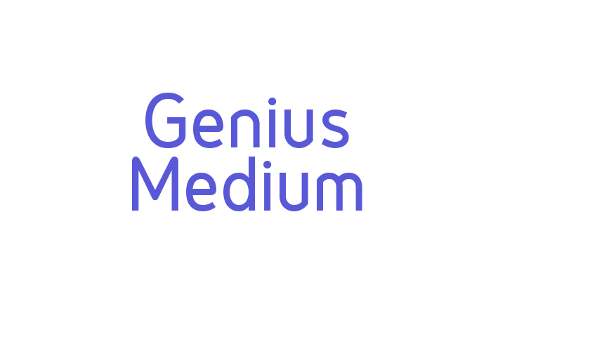 Genius Medium Font