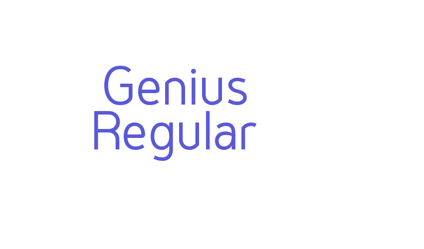 Genius Regular Font