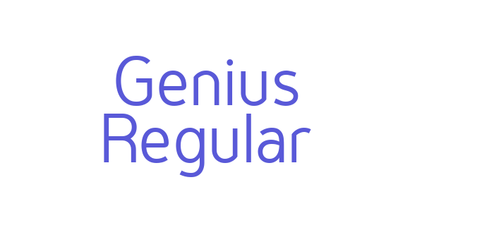 Genius Regular Font Download