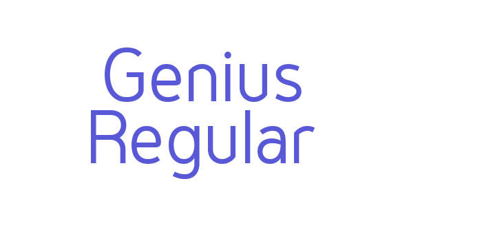 Genius Regular Font