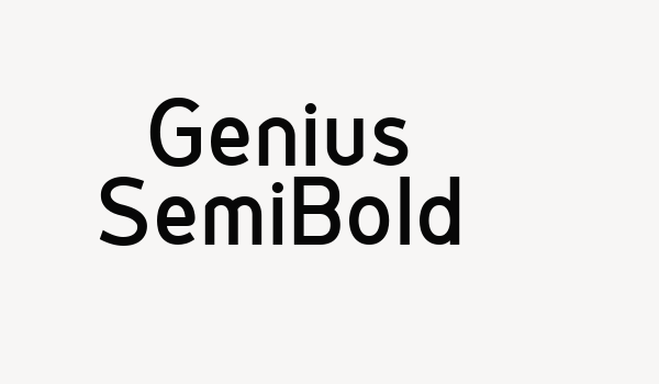 Genius SemiBold Font