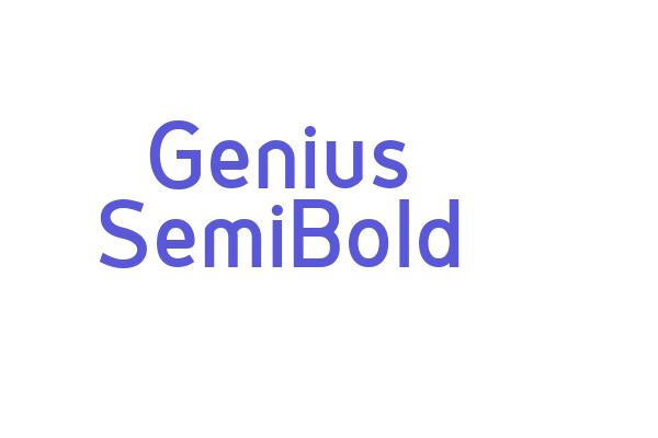 Genius SemiBold Font