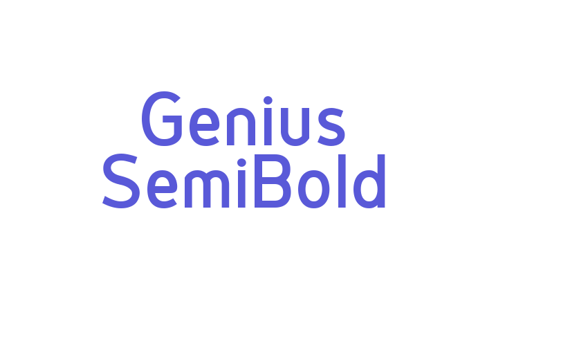 Genius SemiBold Font