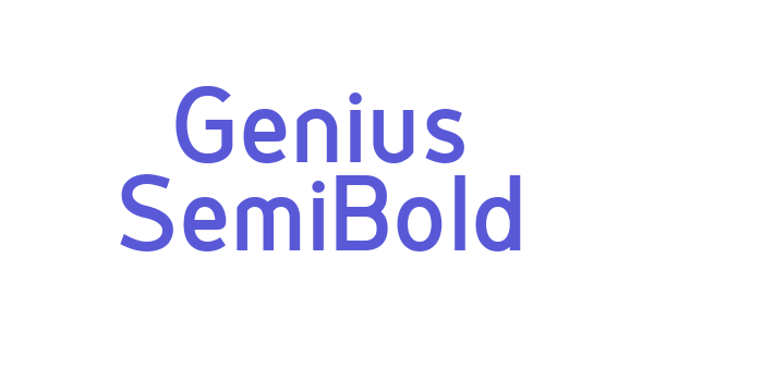 Genius SemiBold Font Download