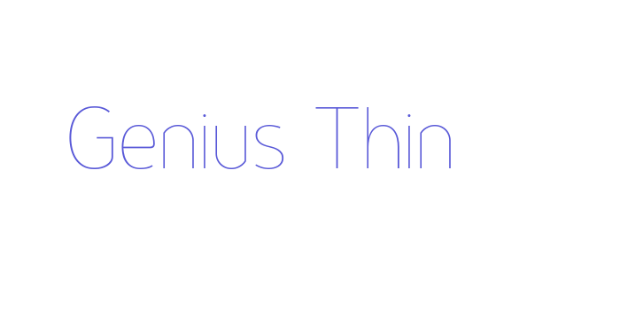 Genius Thin Font Download