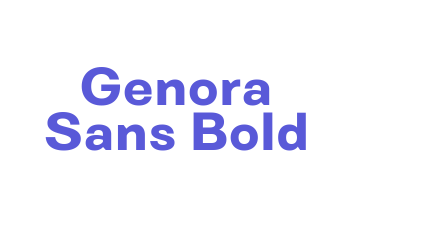 Genora Sans Bold Font Download