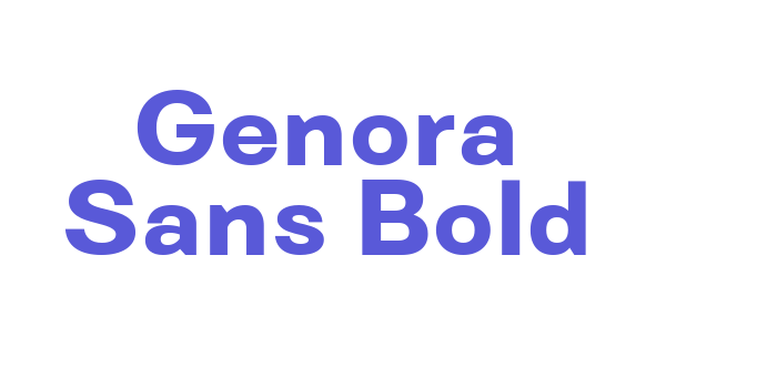 Genora Sans Bold Font Download