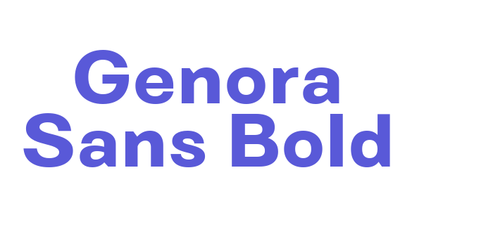 Genora Sans Bold Font