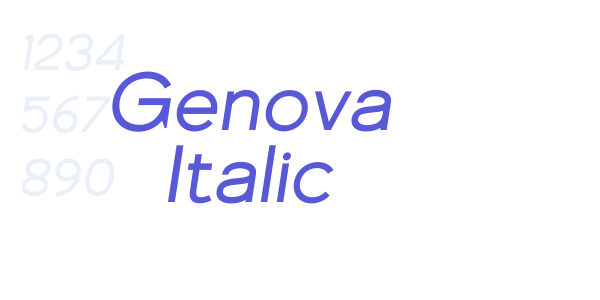 Genova Italic font free