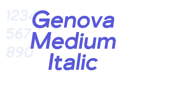 Genova Medium Italic font