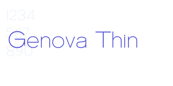 Genova Thin font free