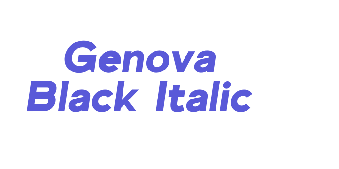 Genova Black Italic Font Download