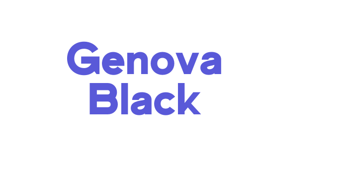 Genova Black Font Download