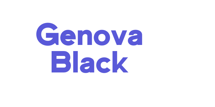 Genova Black Font