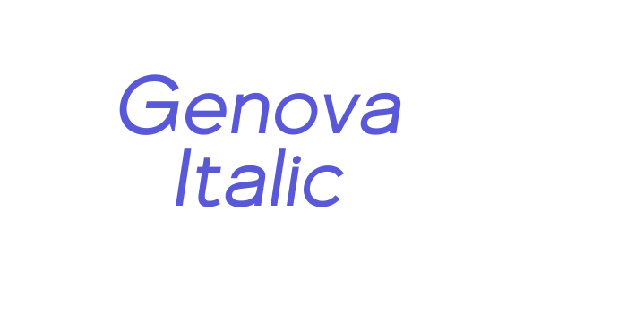 Genova Italic Font Download