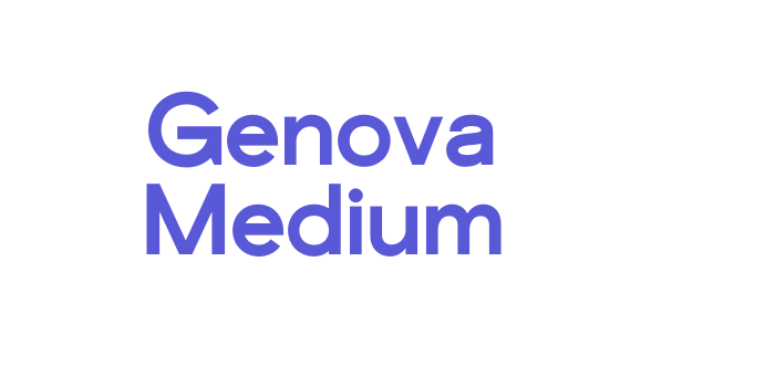 Genova Medium Font Download