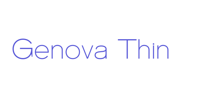 Genova Thin Font Download