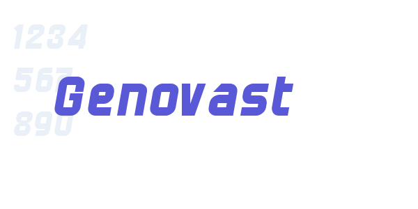 Genovast font