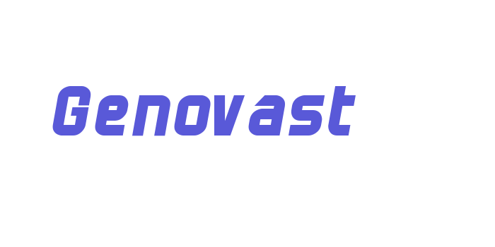 Genovast Font