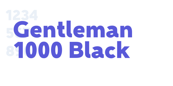 Gentleman 1000 Black font free