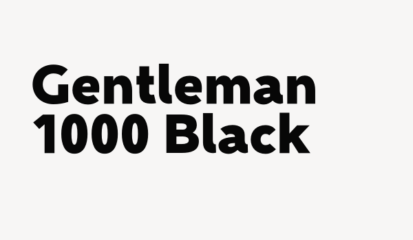 Gentleman 1000 Black Font