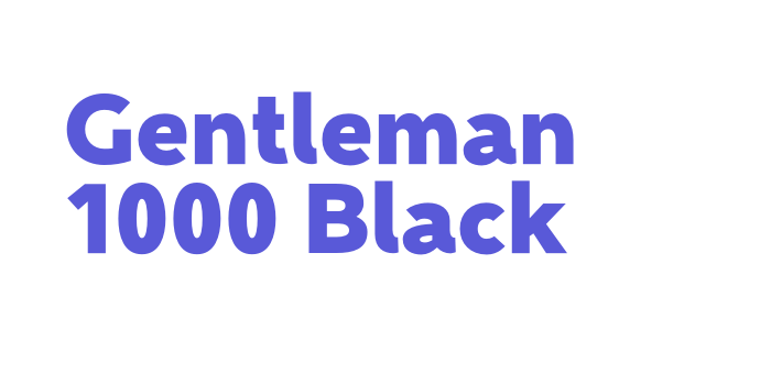 Gentleman 1000 Black Font Download