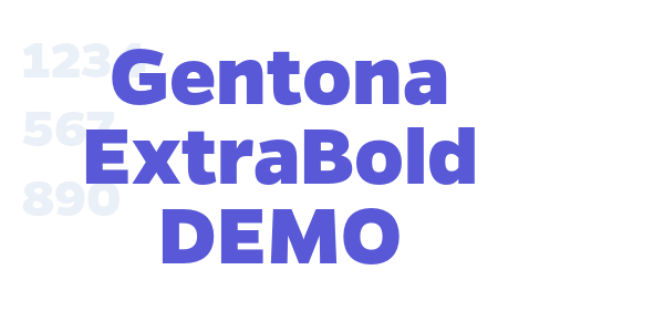 Gentona ExtraBold DEMO font free