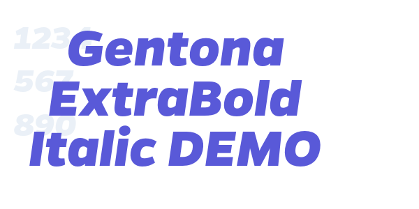 Gentona ExtraBold Italic DEMO font free