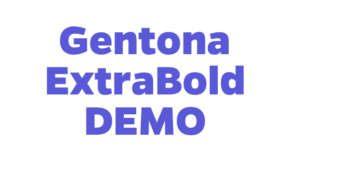 Gentona ExtraBold DEMO Font Download