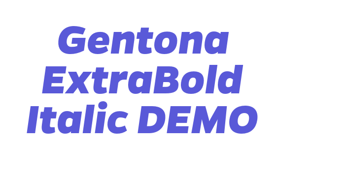 Gentona ExtraBold Italic DEMO Font Download