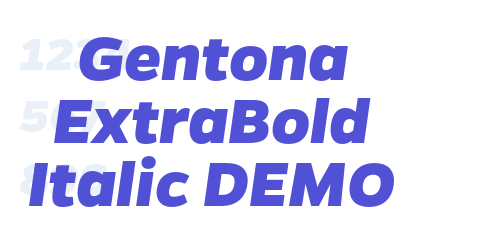 Gentona ExtraBold Italic DEMO-font-download