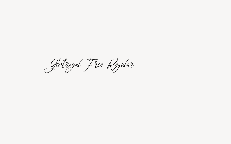 Gentroyal Free Regular Font