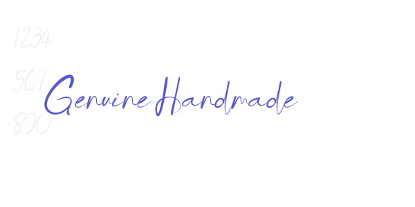 Genuine Handmade font free