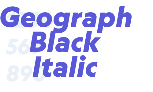 Geograph Black Italic Font